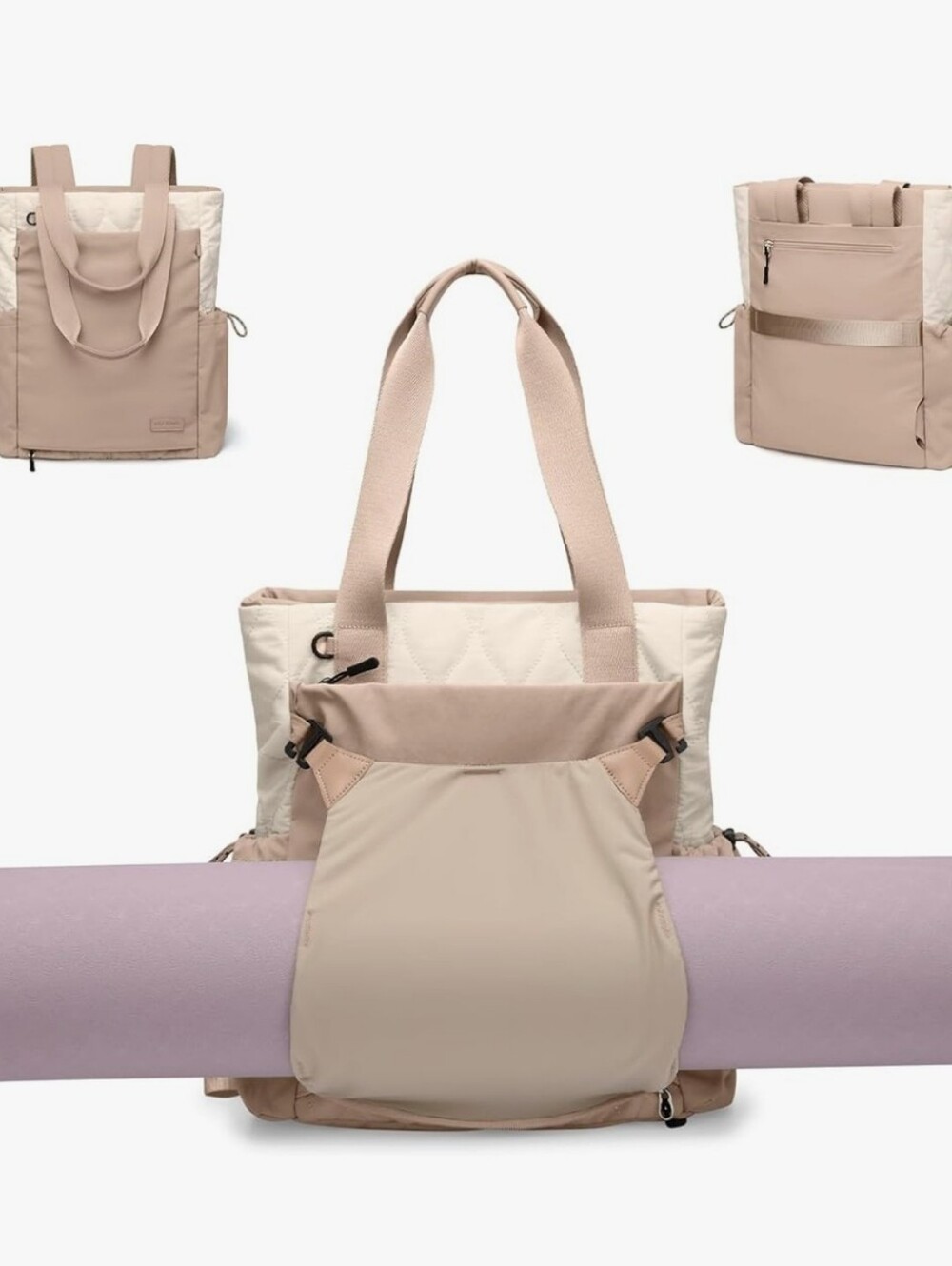 GOLF SUPAGS 3-in-1 Laptop Work Gym Tote Backpack 15.6" Quilted  Bag NWT